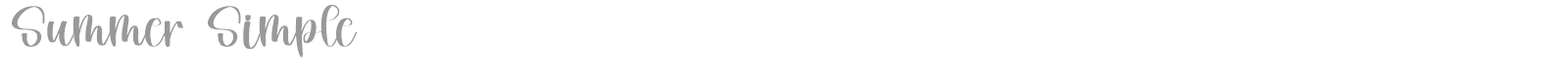 Summer Simple font preview